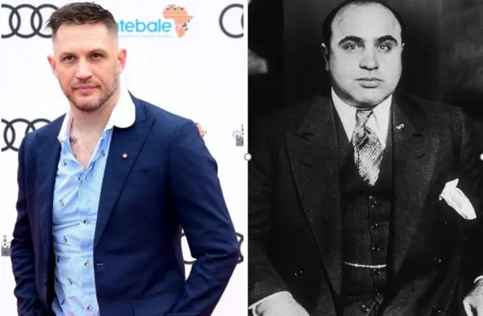 Tom Hardy portrays Al Capone in the upcoming movie, Capone